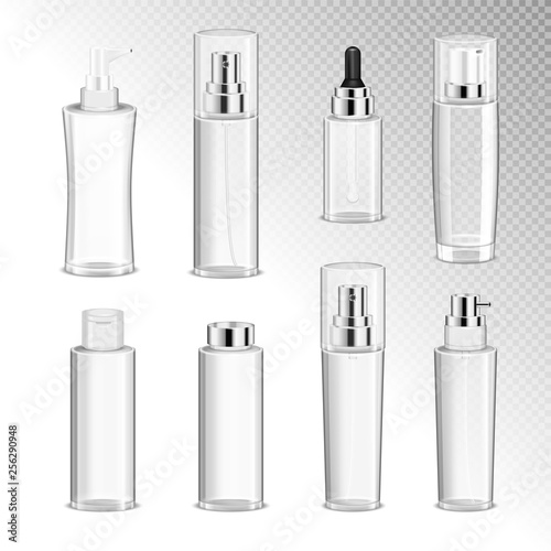 Cosmetics Bottles Transparent Set