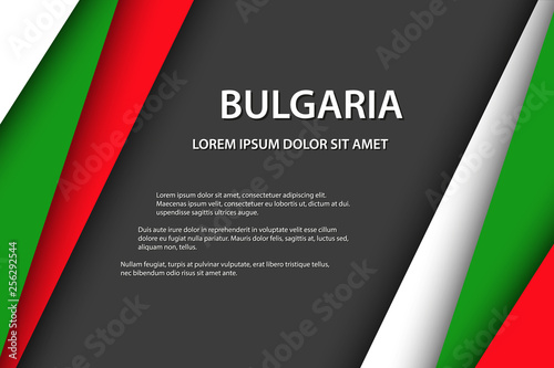 Vector background with Bulgarian colors and free grey space for your text, Bulgarian flag, Made in Bulgaria, Bulgarian icon and symbol