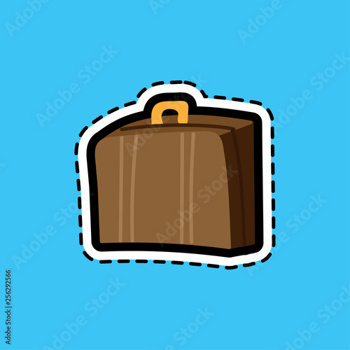 Baggage flat color illustration