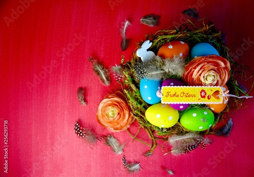 Ostern - Osternest mit bunt...