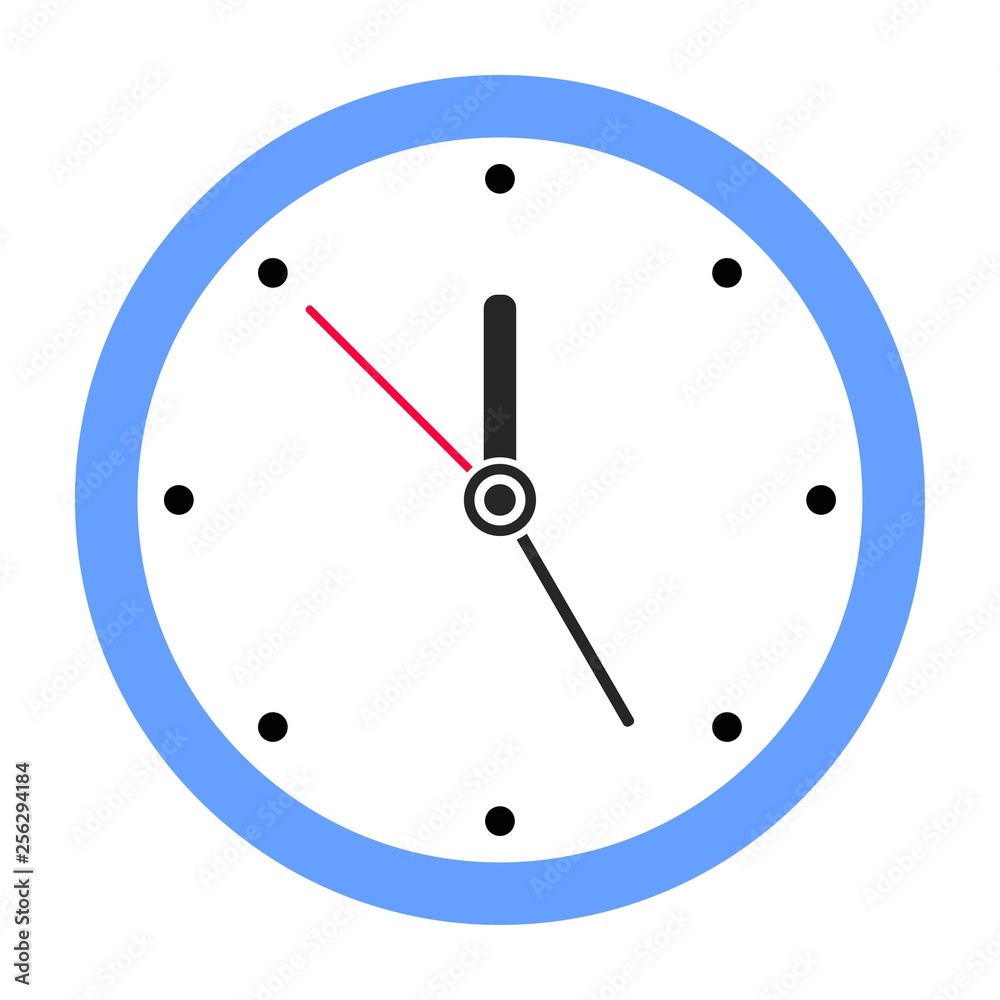 Clock with three arrows on a white background Clock with three arrows on a white background