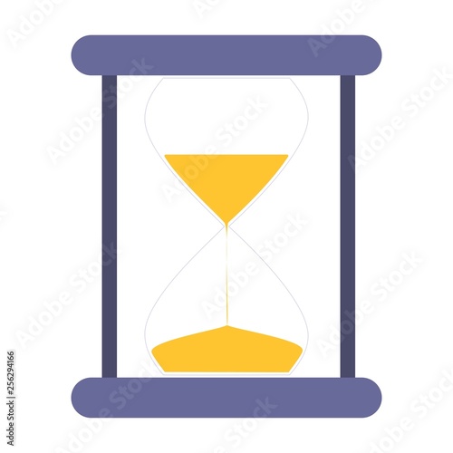 Hourglass on white background