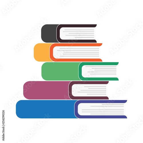 Five books stacked on top of each other