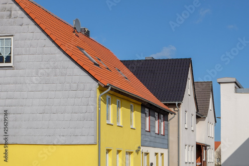 colorful houses on the street