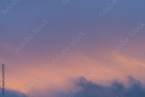 Detail of evening light glowing through clouds creating beautiful colours. © Robert Lavers ARPS