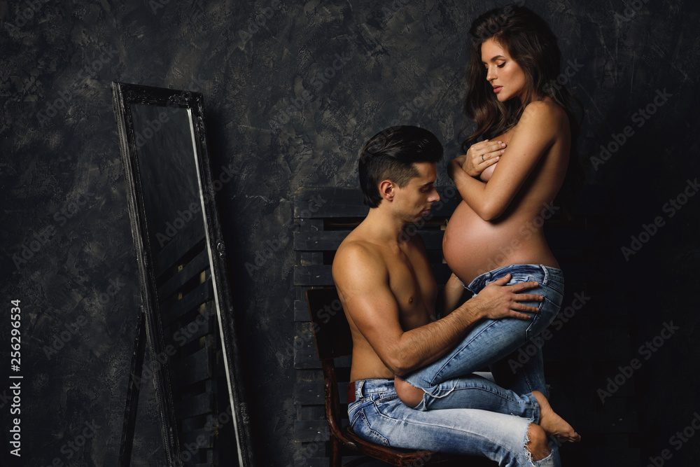 Sensual young couple waiting for a baby. Sensual young couple waiting for a baby.