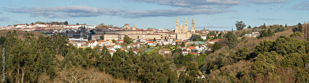 Santiago de Compostela wide panoramic view