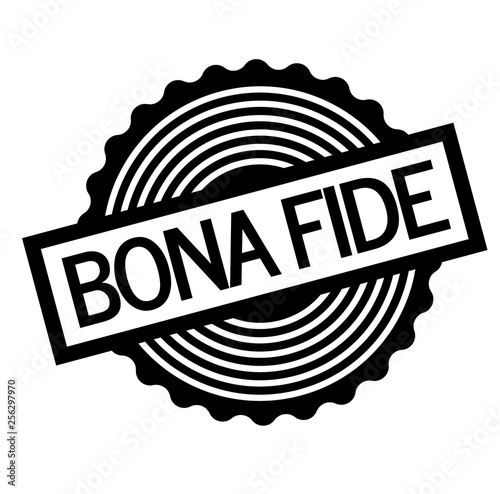 Bona fide stamp on white photo