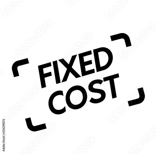 fixed cost stamp on white