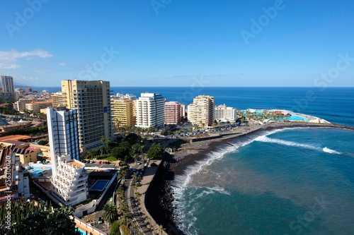 Playa Martianez and saltwater pool Lago Martianez, Puerto de la Cruz, Tenerife, Canary Islands, Spain, Europe photo