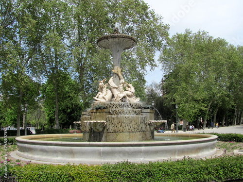 Buen Retiro Park, one of the largest parks of Madrid city, Spain.