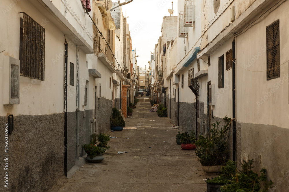 Agadir mornings street walk, Morocco street photo.