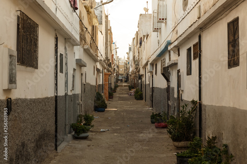 Agadir mornings street walk, Morocco street photo. © fazeful