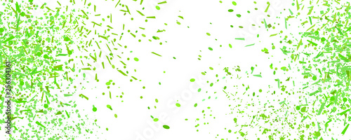 Confetti on isolated white. Texture with falling geometric elements. Abstract background. Pattern for design. Print for polygraphy, banners, flyers and textiles