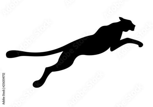 Tiger. Vector illustration of a big tiger jumping