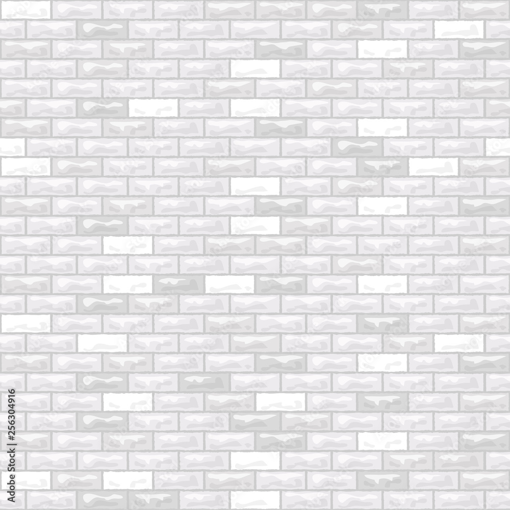 Vector brick wall white Stock Vector | Adobe Stock