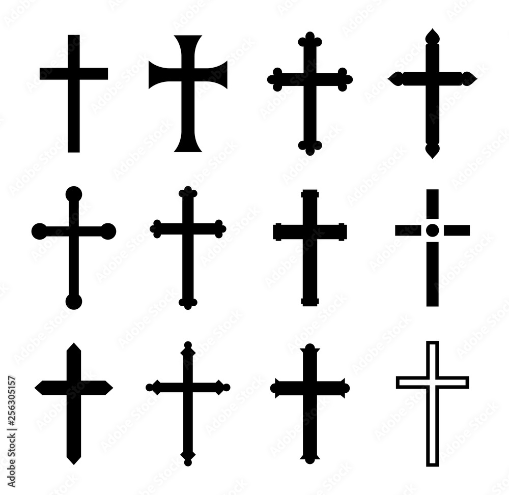Christian cross collection. Vector