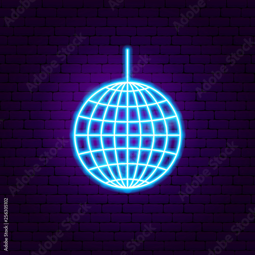 Disco Ball Neon Sign