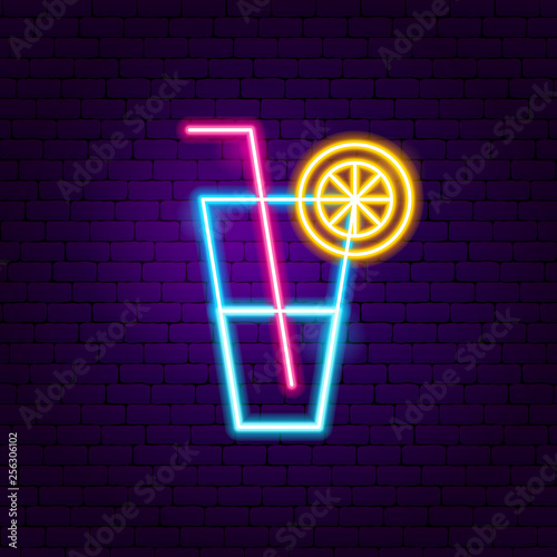 Lemonade Glass Neon Sign