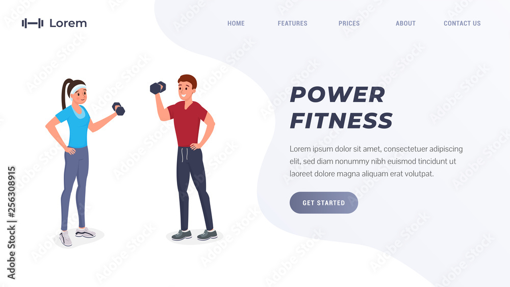 Power fitness landing page Power fitness landing page