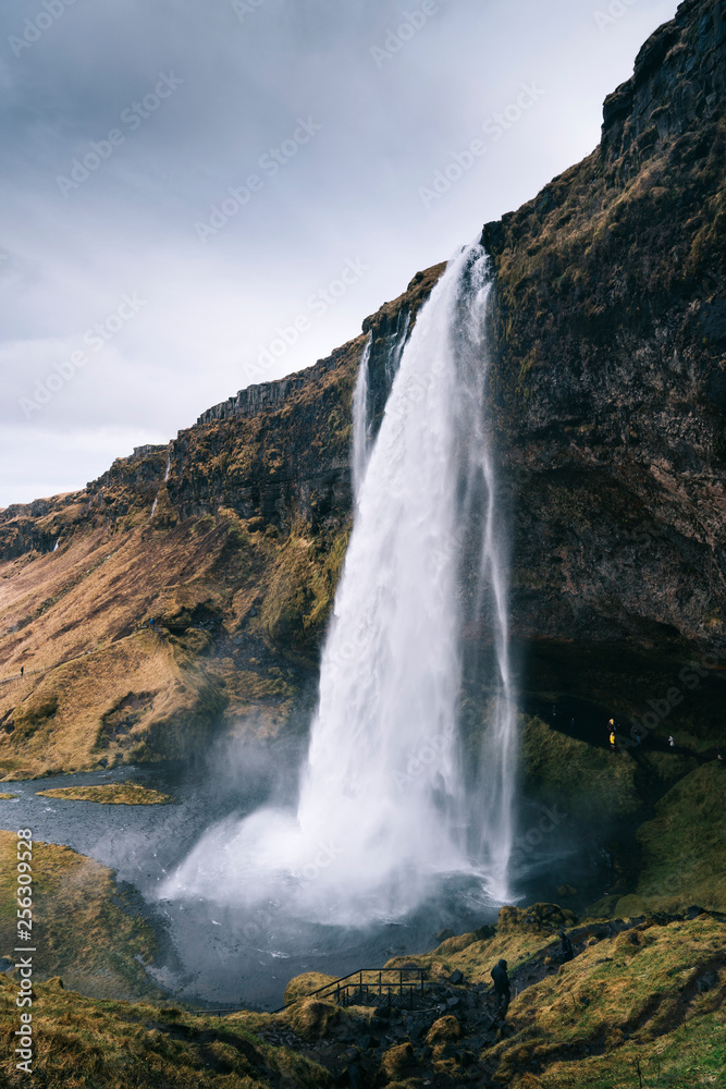 Iceland, Seljalandsfoss Waterfall Iceland, Seljalandsfoss Waterfall