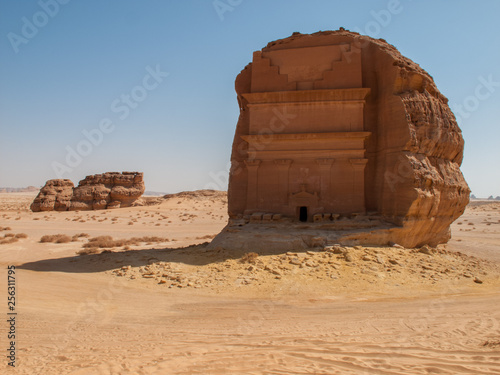 Madain Saleh, archaeological site with Nabatean tombs in Saudi Arabia (KSA)