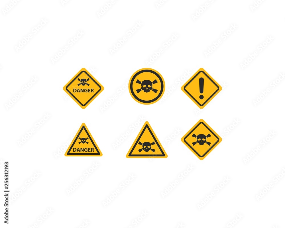 Warning icon vector