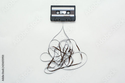 Cassette tape, retro audio cassette