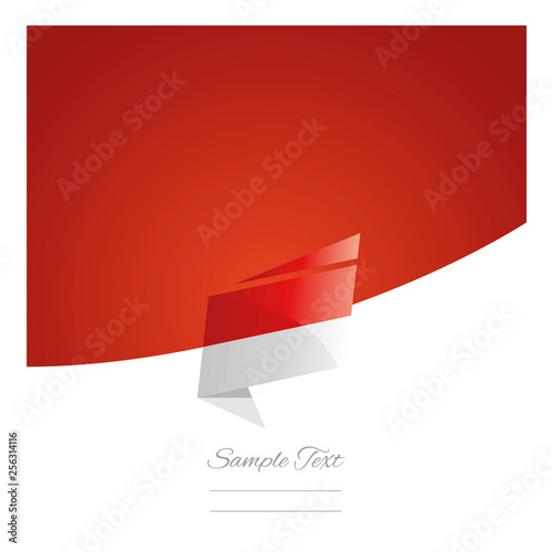 Free Download New abstract Monaco flag origami red background vector - GFXLoad