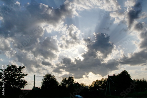 blue sky with clouds