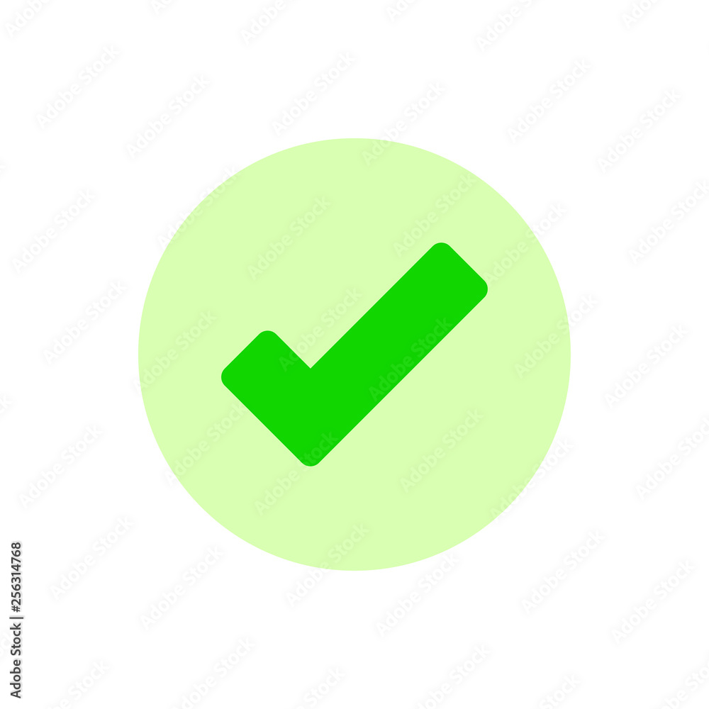 Green check mark icon in a circle. Green checkmark logo. Vector illustration. EPS 10. Green check mark icon in a circle. Green checkmark logo. Vector illustration. EPS 10.