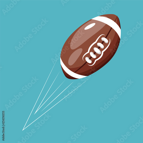 Rugby Ball vector color illustration.
