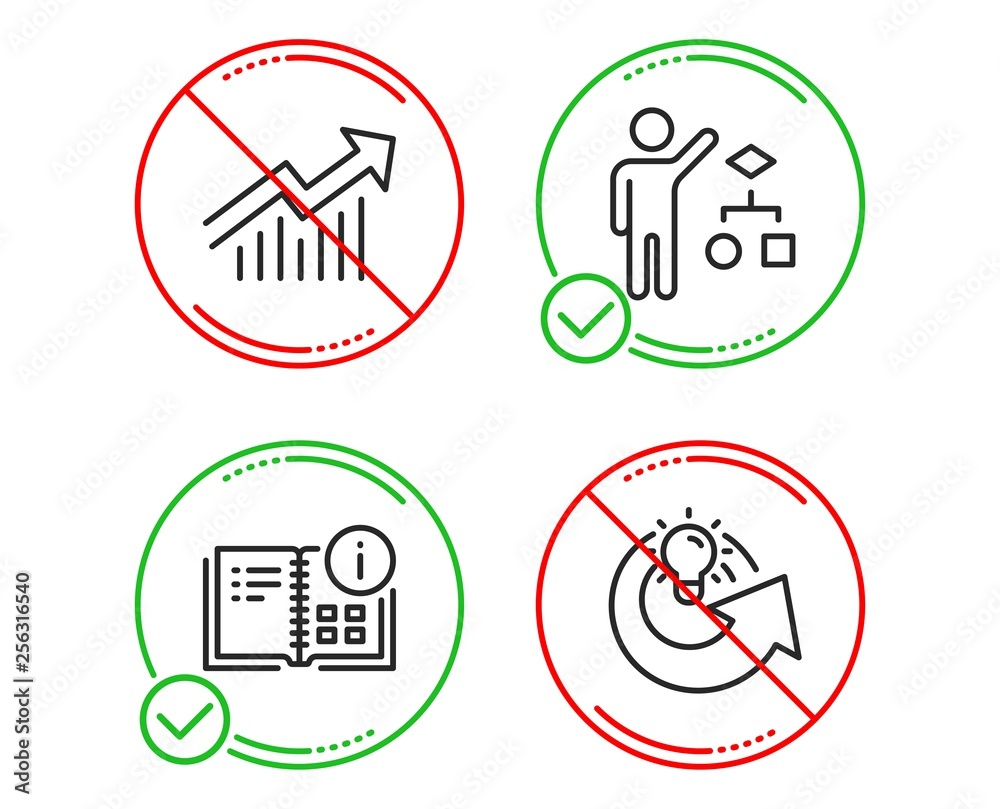 Do or Stop. Algorithm, Demand curve and Instruction info icons simple set. Share idea sign. Developers job, Statistical report, Project. Solution. Education set. Line algorithm do icon. Vector Do or Stop. Algorithm, Demand curve and Instruction info icons simple set. Share idea sign. Developers job, Statistical report, Project. Solution. Education set. Line algorithm do icon. Vector