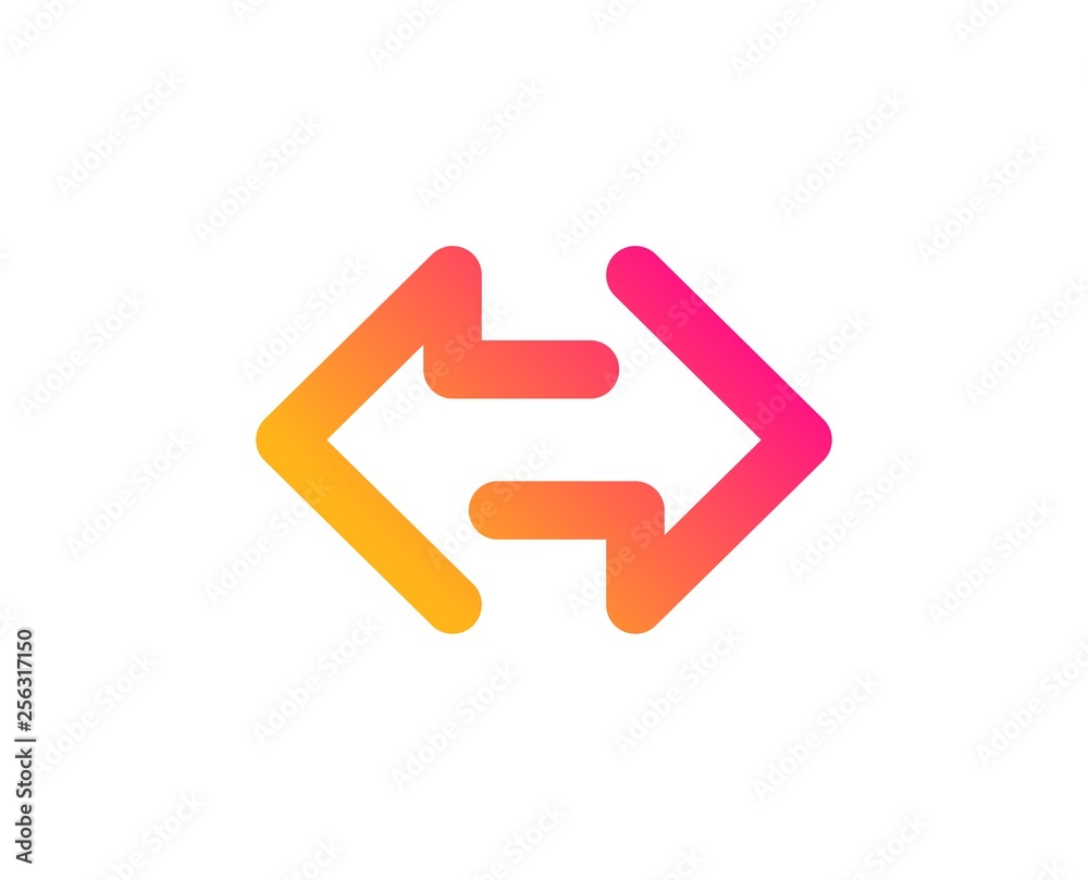 Sync arrows icon. Communication Arrowheads symbol. Navigation pointer sign. Classic flat style. Gradient sync icon. Vector Sync arrows icon. Communication Arrowheads symbol. Navigation pointer sign. Classic flat style. Gradient sync icon. Vector