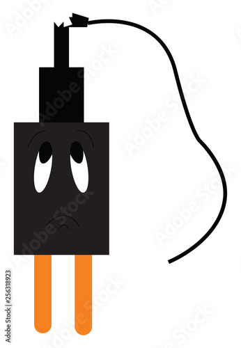 A charger which is broken vector or color illustration