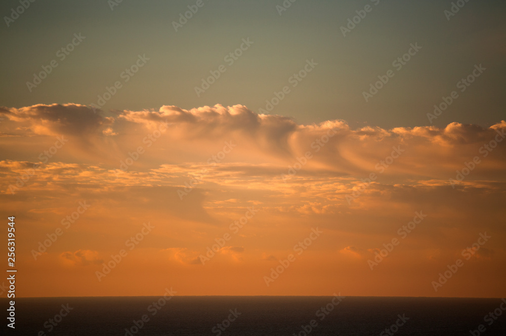 Clouds Over the Ocean at Sunset
