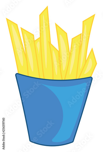 Fries vector or color illustration