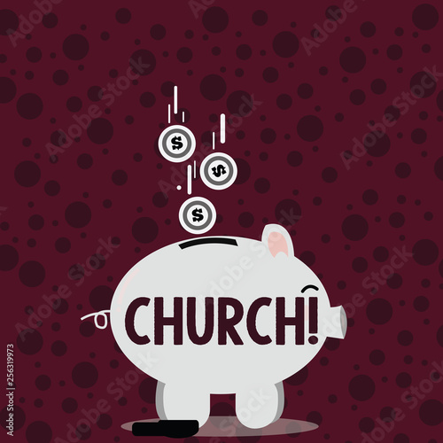 Slika na platnu Writing note showing Church