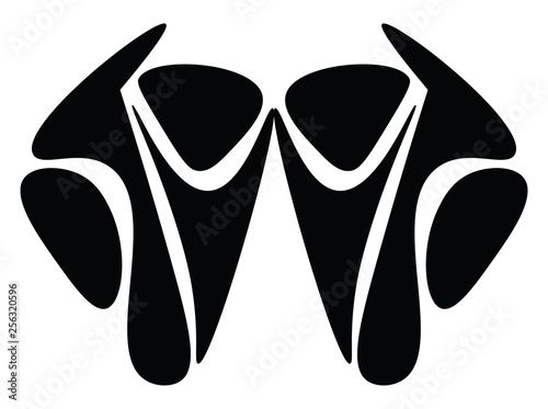 Abstract mask vector or color illustration