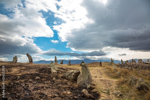 Ancient stone observatory and Armenia photo