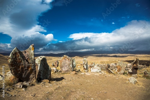 Ancient stone observatory and Armenia photo