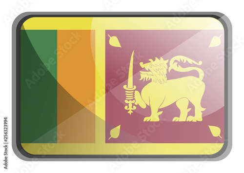 Vector illustration of Sri Lanka flag on white background.