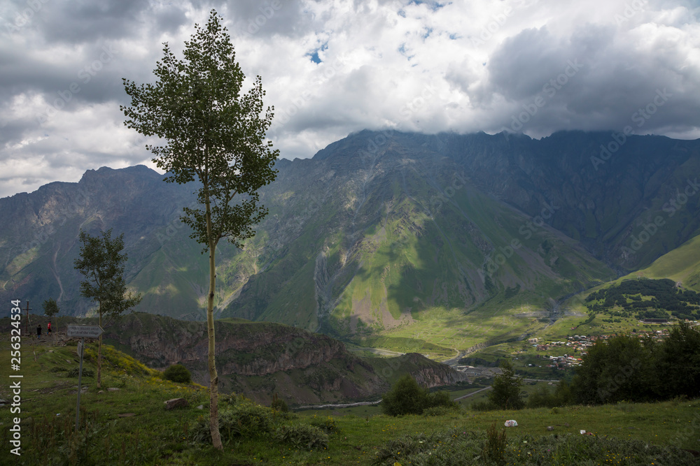 Mountains of the North Caucasus, mountain tops in clouds. Wild nature Mountains of the North Caucasus, mountain tops in clouds. Wild nature