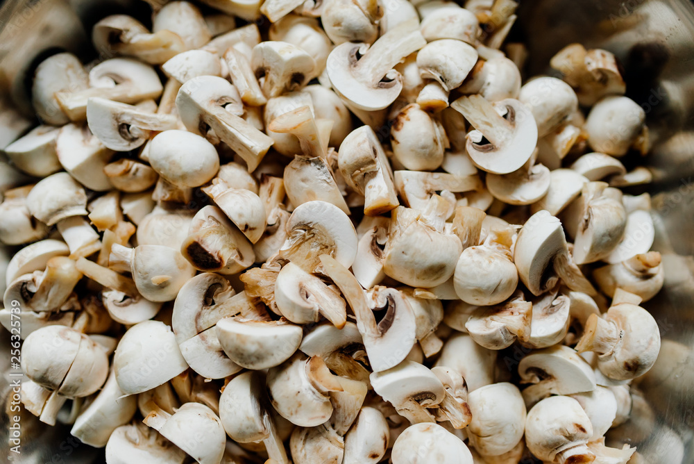 Fresh Mushrooms in Bowl