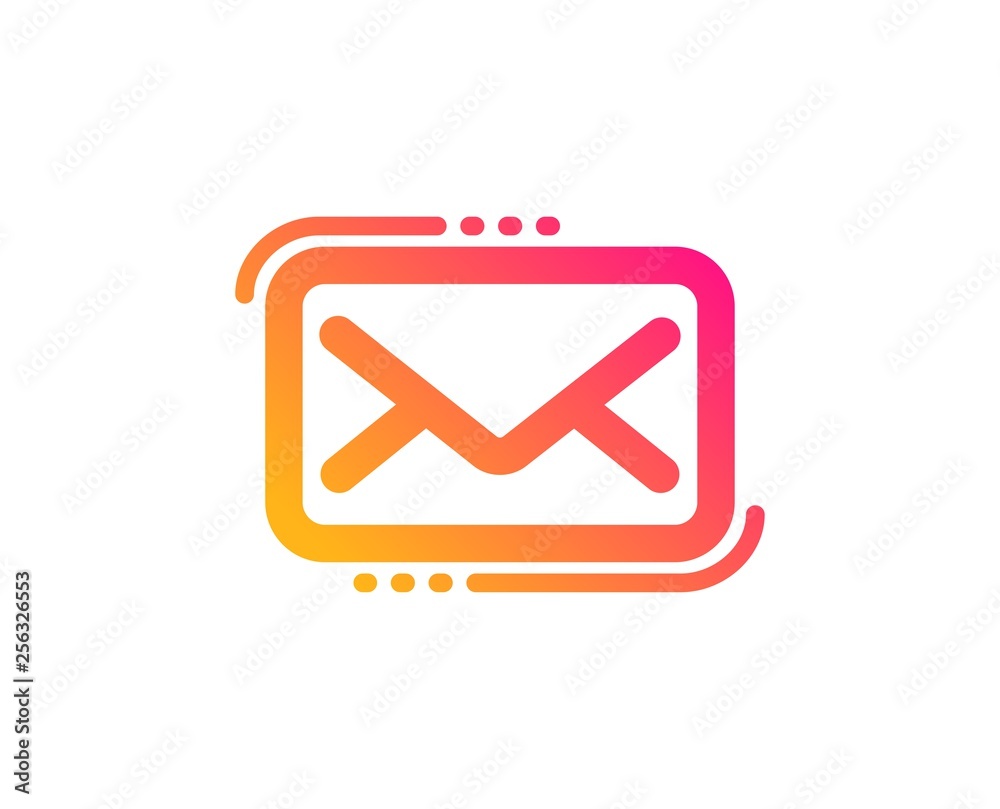 Messenger Mail icon. New newsletter sign. Phone E-mail symbol. Classic flat style. Gradient messenger Mail icon. Vector Messenger Mail icon. New newsletter sign. Phone E-mail symbol. Classic flat style. Gradient messenger Mail icon. Vector