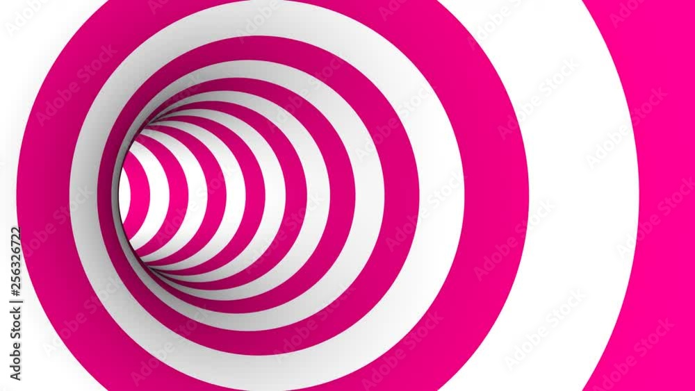Abstract 3d tunnel with magenta stripes, seamless looping Abstract 3d tunnel with magenta stripes, seamless looping