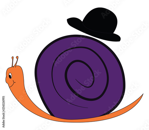 A snail with shell cover vector or color illustration