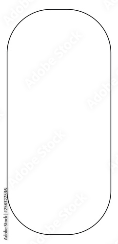 Simple sketck of a white pill vector on white background photo