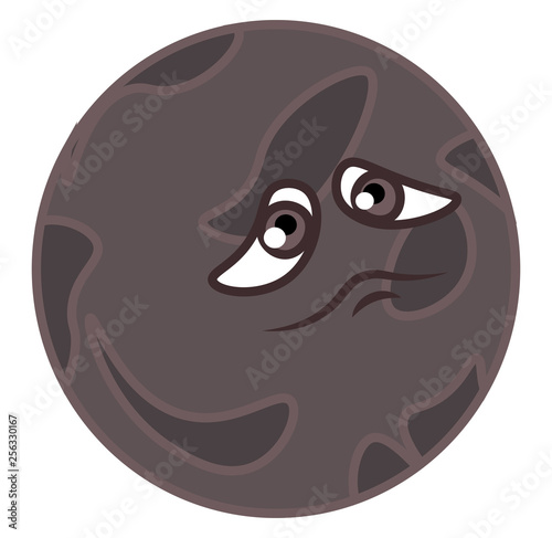 Clipart of dwarf planet Pluto vector or color illustration