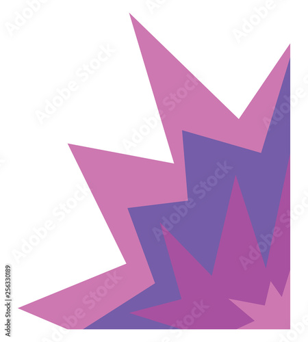 A pink crystal shape design vector or color illustration